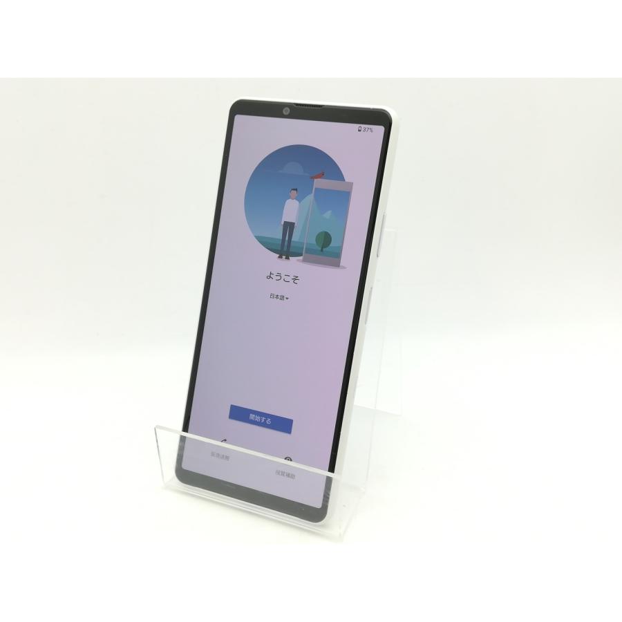 中古】SONY au 【SIMロック解除済み】 Xperia 10 III ホワイト 6GB