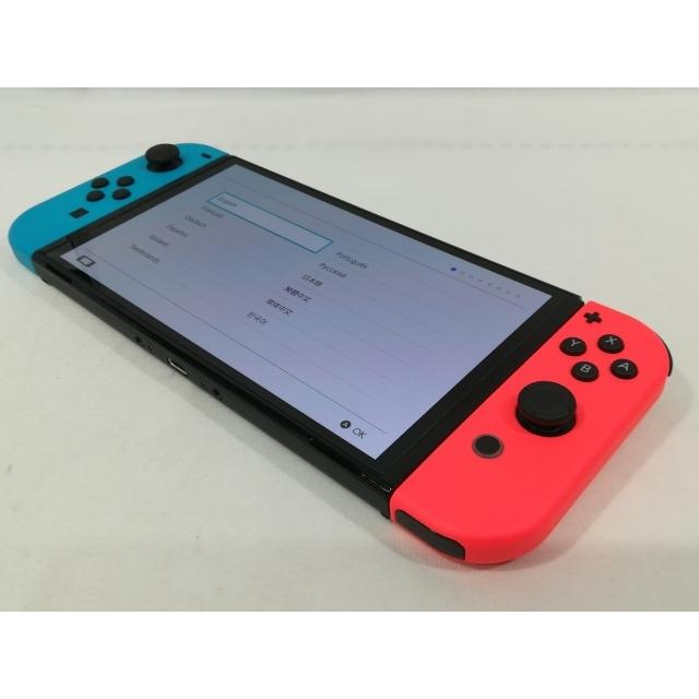 中古】Nintendo Switch 本体 (有機ELモデル) HEG-S-KABAA ネオンブルー