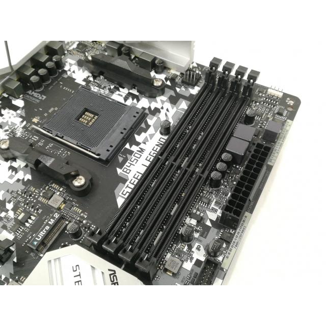 中古】ASRock B450M Steel Legend B450/AM4/MicroATX【大阪本店】保証