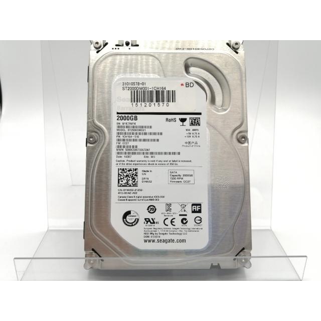 中古】Seagate ST2000DM001 2TB/7200rpm/64MB/6Gbps【大阪本店】保証