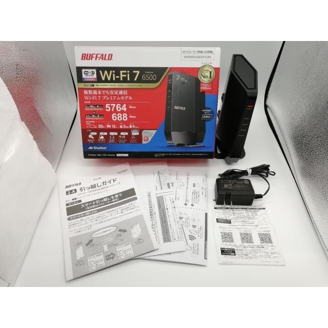 中古】BUFFALO AirStation WSR6500BE6P/CBK [ブラック] Wi-Fi7(11be
