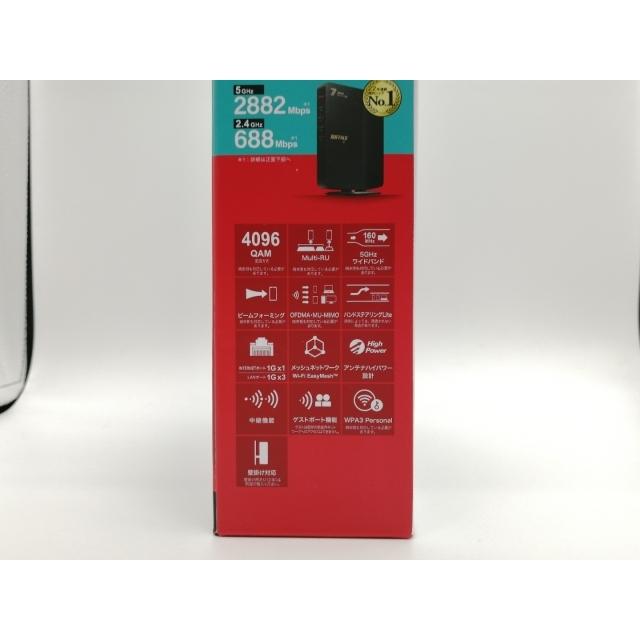 未使用】BUFFALO AirStation WSR3600BE4P-BK [ブラック] Wi-Fi7(11be