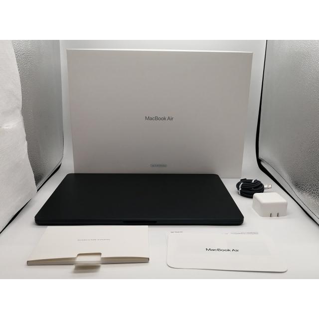 【中古】Apple MacBook Air 15インチ CTO (M3,2024) ミッドナイト M3(CPU:8C/GPU:10C)/16G/512G【大阪本店】保証期間１ヶ月【ランクA】の画像