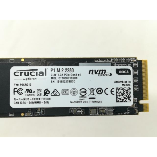 中古】Crucial P1(CT1000P1SSD8JP) 1TB/M.2 2280(PCIe3.0 NVMe)/QLC