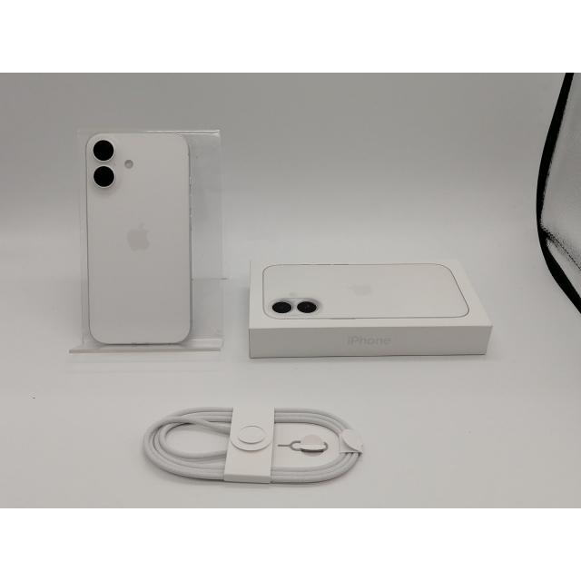 【中古】Apple 国内版 【SIMフリー】 iPhone 16 256GB ホワイト MYDX3J/A【仙台イービーンズ】保証期間１ヶ月【ランクB】の画像