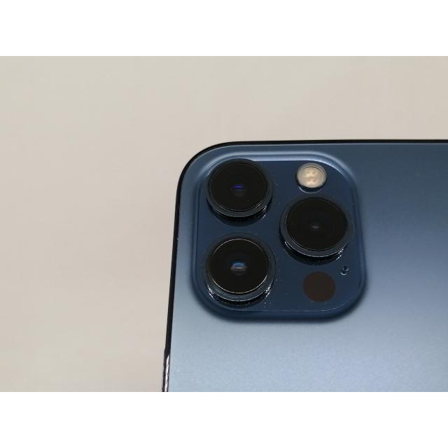 【中古】Apple au 【SIMロック解除済み】 iPhone 12 Pro Max 128GB パシフィックブルー MGCX3J/A【日本橋3】保証期間１ヶ月【ランクC】の画像