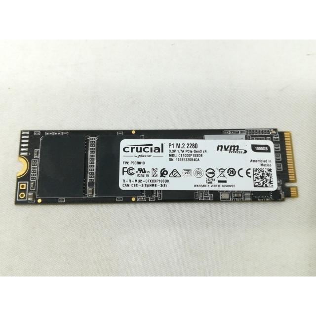 中古】Crucial P1(CT1000P1SSD8JP) 1TB/M.2 2280(PCIe3.0 NVMe)/QLC
