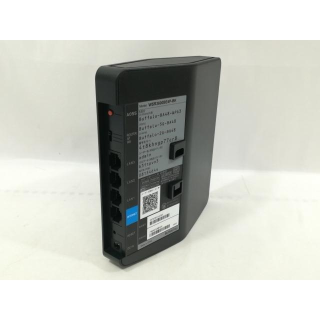 中古】BUFFALO AirStation WSR3600BE4P-BK [ブラック] Wi-Fi7(11be
