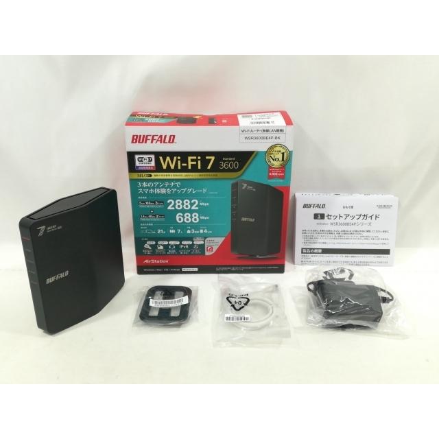 中古】BUFFALO AirStation WSR3600BE4P-BK [ブラック] Wi-Fi7(11be