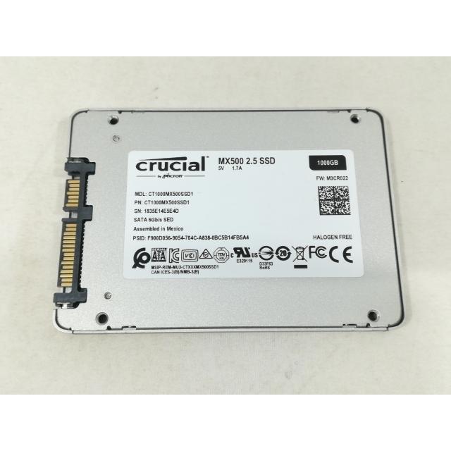 中古】Crucial CT1000MX500SSD1 1TB/SSD/6GbpsSATA/2018年1月/3D TLC