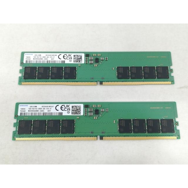 SAMSUNG DDR5-4800 16GB×2枚 計32GB メモリ 中古】DDR5 16GB 2枚組（合計32GB） DDR5-4800(PC5-38400
