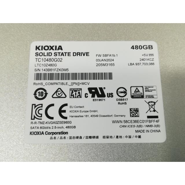 中古】KIOXIA EXCERIA SATA SSD-CK480S/J 480GB/SATA【大阪本店】保証