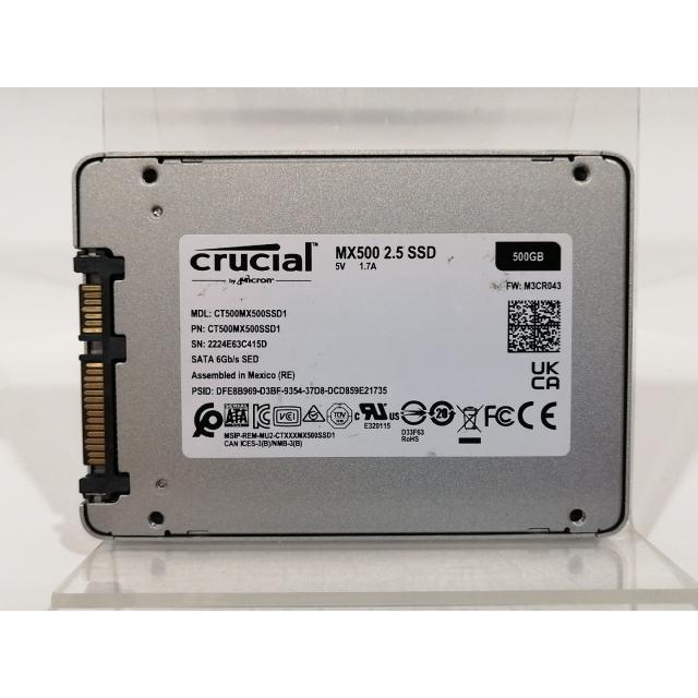 【中古】Crucial MX500 500GB 中古】Crucial MX500 CT500MX500SSD1 500GB/SSD/6GbpsSATA/2018年1月