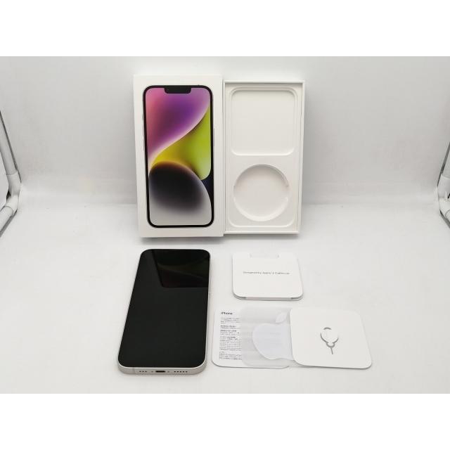 【中古】Apple docomo 【SIMフリー】 iPhone 14 256GB スターライト MPW33J/A【新宿2】保証期間１ヶ月【ランクC】の画像
