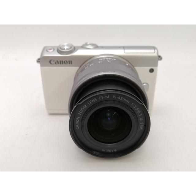中古】Canon EOS M100 EF-M15-45 IS STM レンズキット ホワイト【新宿2