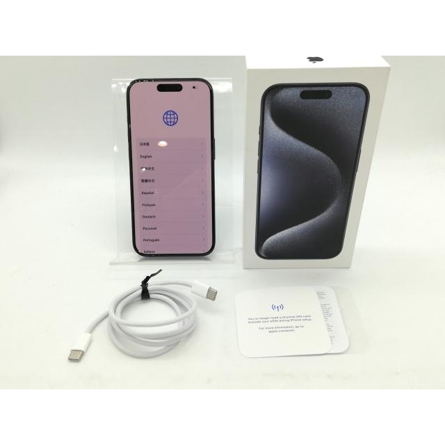 中古】Apple 海外版 【SIMフリー】 iPhone 15 Pro 128GB ブルー 
