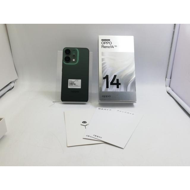 中古】Oppo 国内版 【SIMフリー】 OPPO Reno14 5G ルミナスグリーン