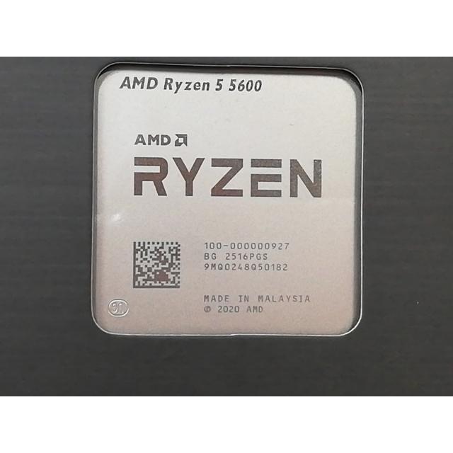 未使用】AMD Ryzen 5 5600 (3.5GHz/TC:4.4GHz) BOX AM4/6C/12T/L3 32MB