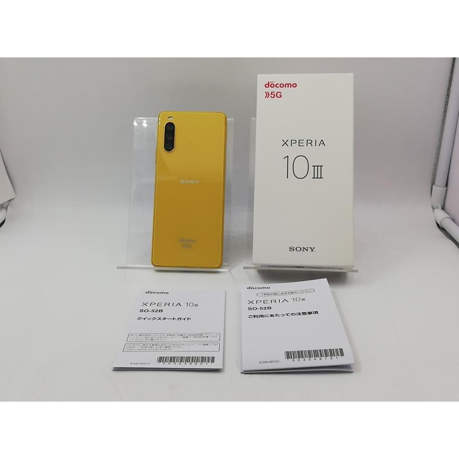 中古】SONY docomo 【SIMロック解除済み】 Xperia 10 III イエロー 6GB
