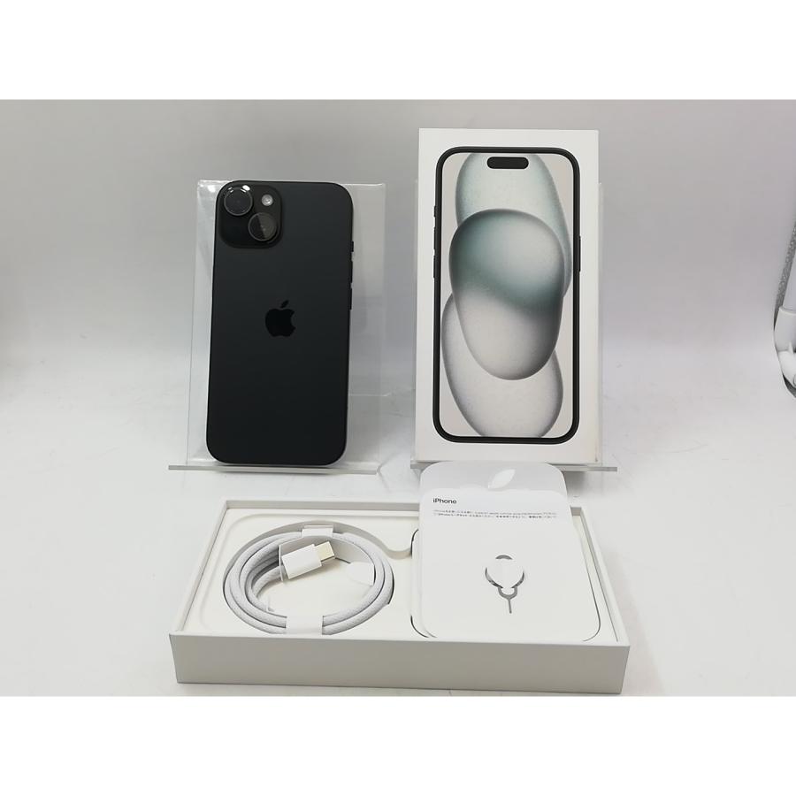 中古】Apple SoftBank 【SIMフリー】 iPhone 15 256GB ブラック MTMN3J