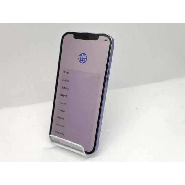iPhone12 64GB パープル SIMロック解除 極美品 バッテリー77% iPhone 12 中古Cランク iPhone12 64GBパープル バッテリー最大容量87