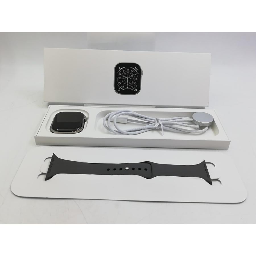 【中古】Apple Watch Series11 46mm Cellular ナチュラルチタニウムケース/ストーングレイスポーツバンド (M/L) MFCX4J/A【大宮東口】保証期間１ヶ月【ランクA】の画像