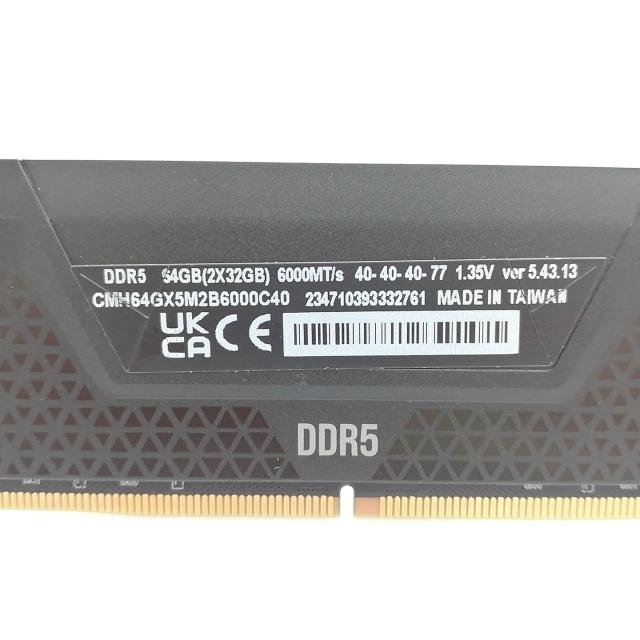 中古】DDR5 32GB 2枚組（合計64GB） DDR5-6000(PC5-48000