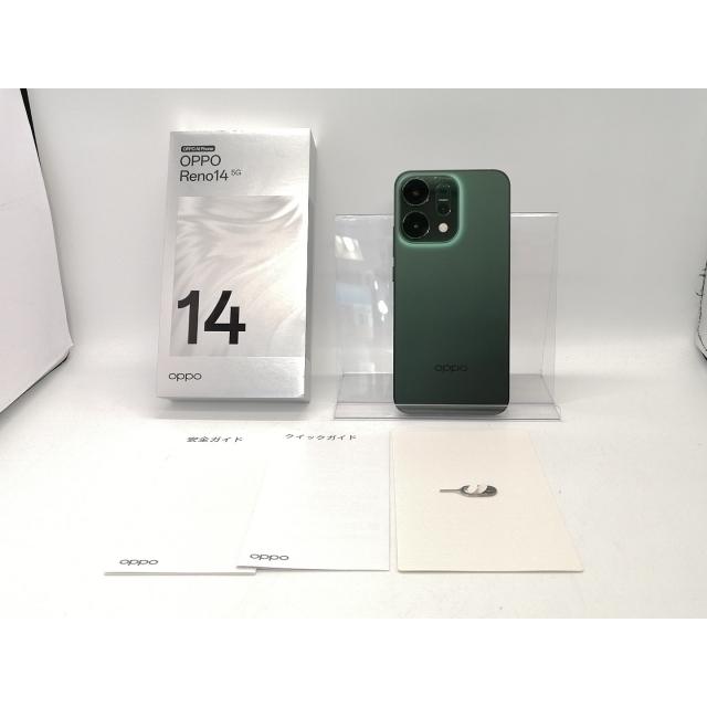 中古】Oppo 国内版 【SIMフリー】 OPPO Reno14 5G ルミナスグリーン 