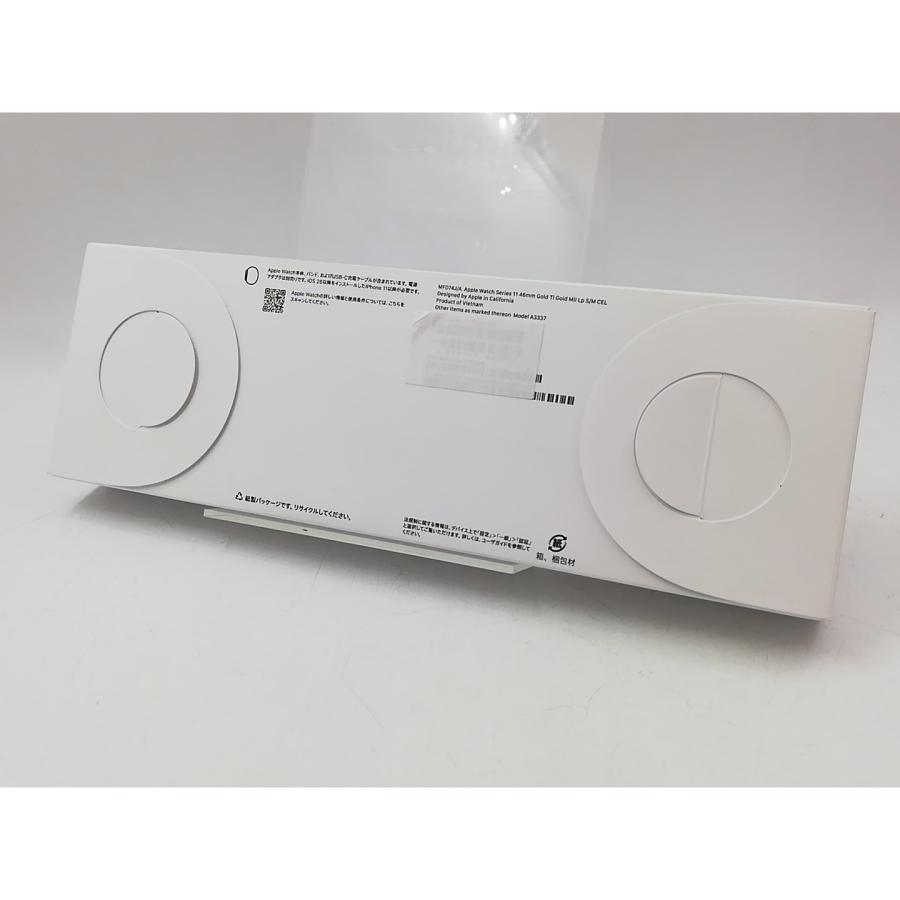 【未使用】Apple Apple Watch Series11 46mm Cellular ゴールドチタニウムケース/ゴールドミラネーゼループ (S/M) MFD74J/A【DS秋葉】保証期間３ヶ月の画像