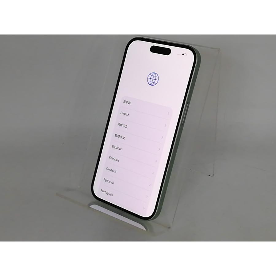 中古】Apple 国内版 【SIMフリー】 iPhone 15 128GB グリーン MTMM3J/A
