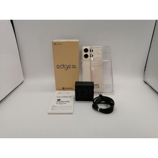 中古】MOTOROLA SoftBank 【SIMフリー】 motorola edge 50s pro バニラ