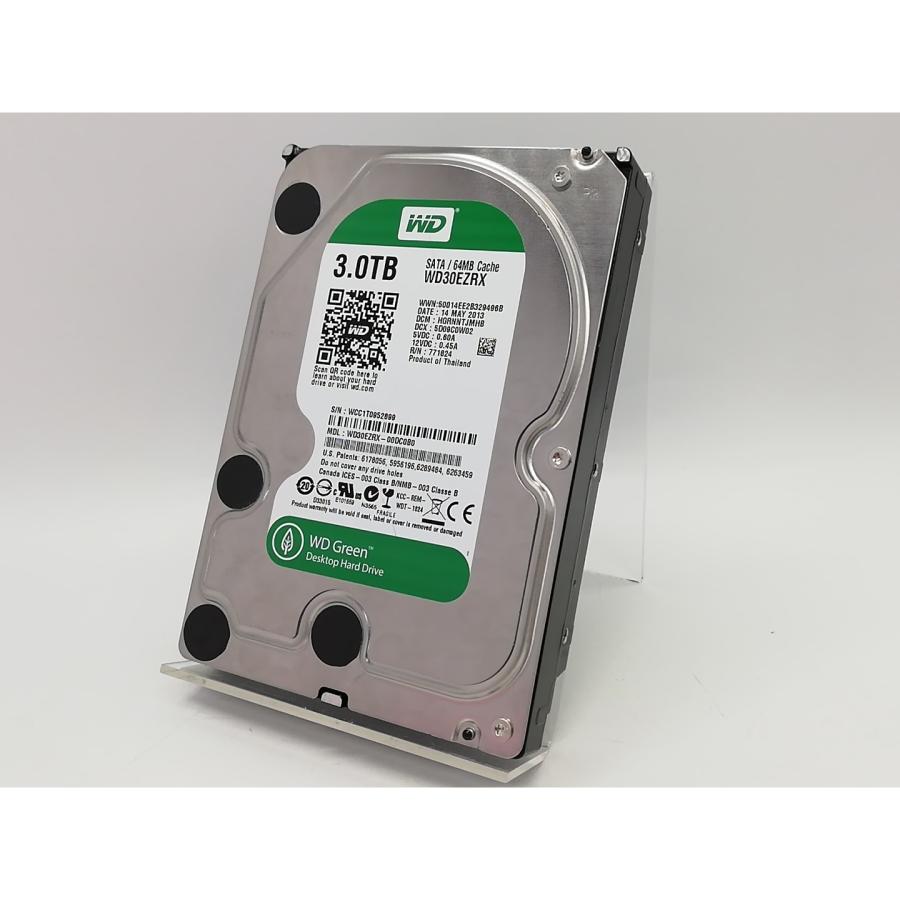 中古】W.D. WD30EZRX WD Green 3TB/IntelliPower/64MB/6Gbps【スマーク