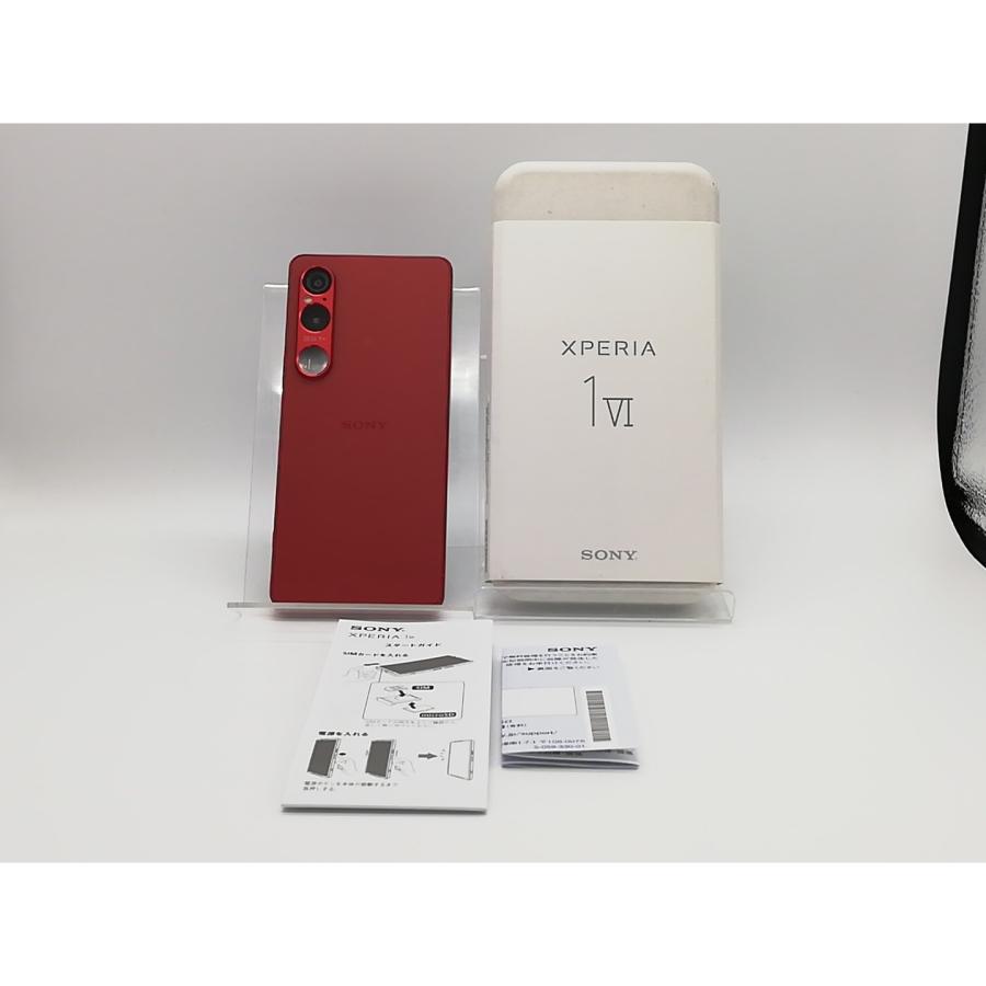 中古】SONY 国内版 【SIMフリー】 Xperia 1 VI スカーレット 12GB