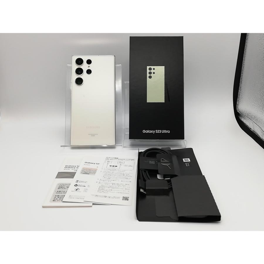 中古】SAMSUNG au 【SIMフリー】 Galaxy S23 Ultra クリーム 12GB