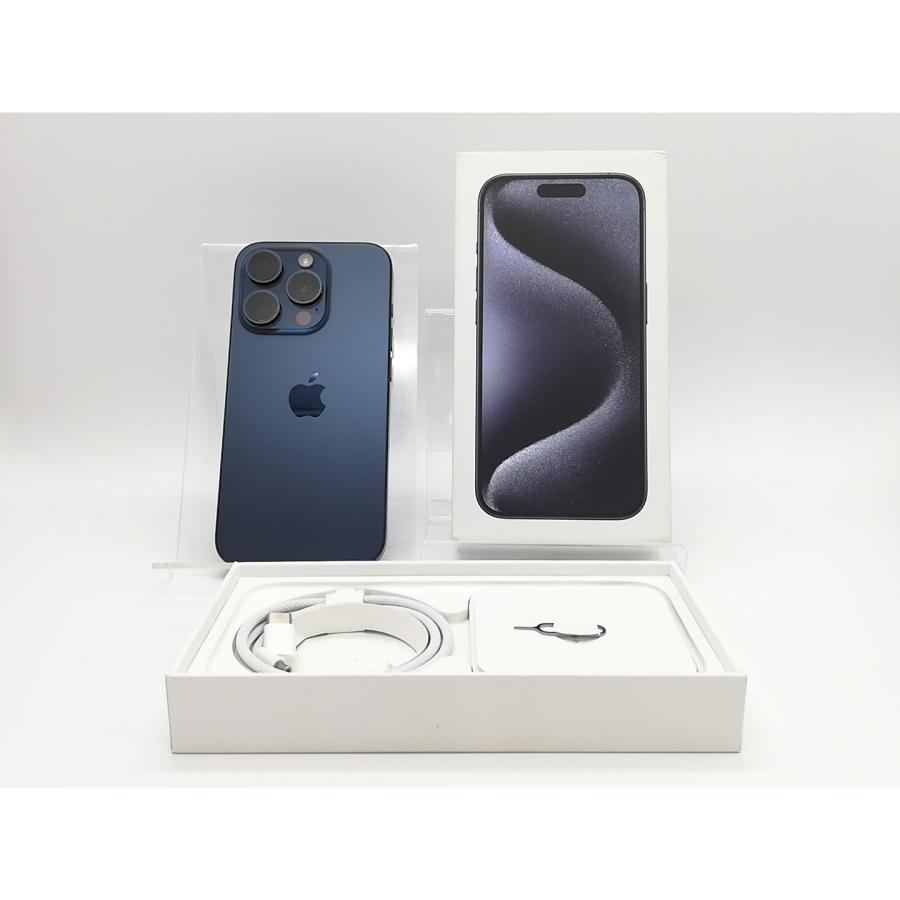 中古】Apple au 【SIMフリー】 iPhone 15 Pro 256GB ブルーチタニウム