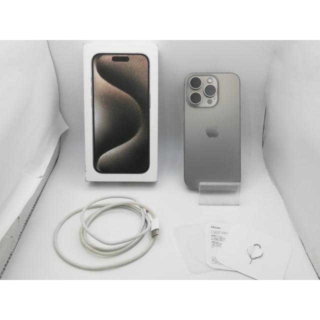 【中古】Apple 国内版 【SIMフリー】 iPhone 15 Pro 128GB ナチュラルチタニウム MTU93J/A【新橋烏森通り】保証期間１ヶ月【ランクA】の画像