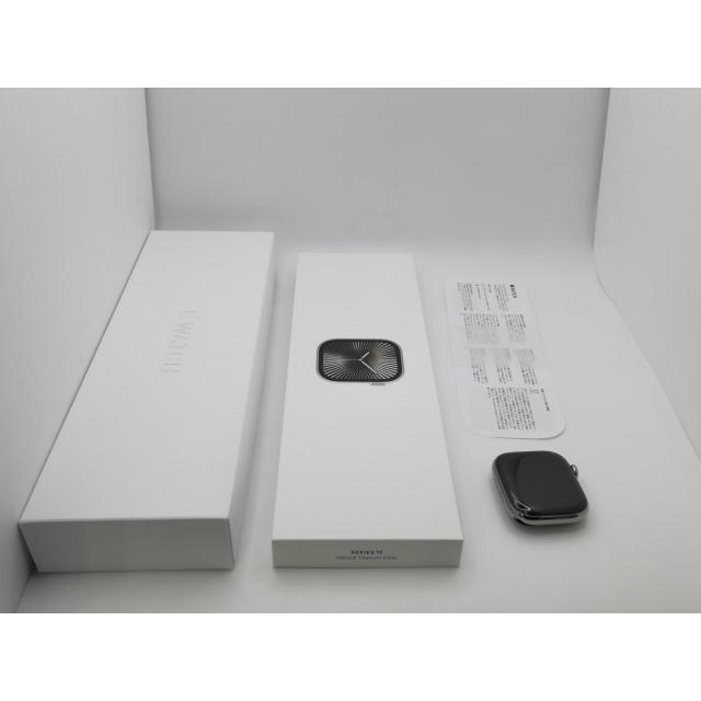 【中古】Apple Apple Watch Series10 42mm Cellular ナチュラルチタニウムケース (バンド無し)【新橋烏森通り】保証期間１ヶ月【ランクA】の画像