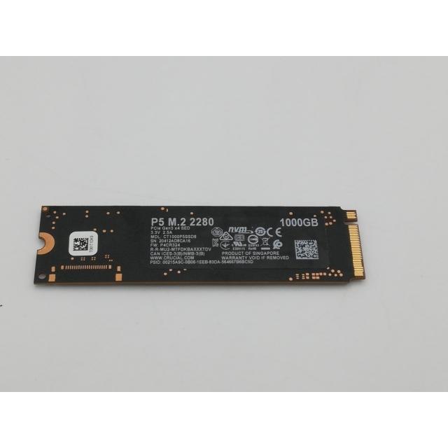 中古】Crucial P5(CT1000P5SSD8JP) 1TB/M.2 2280(PCIe3.0 NVMe)【新橋