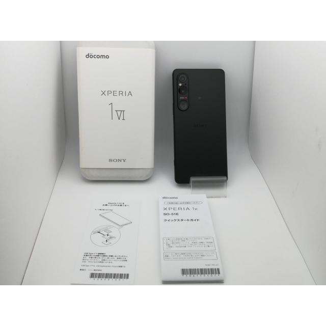 中古】SONY docomo 【SIMフリー】 Xperia 1 VI ブラック 12GB 256GB SO