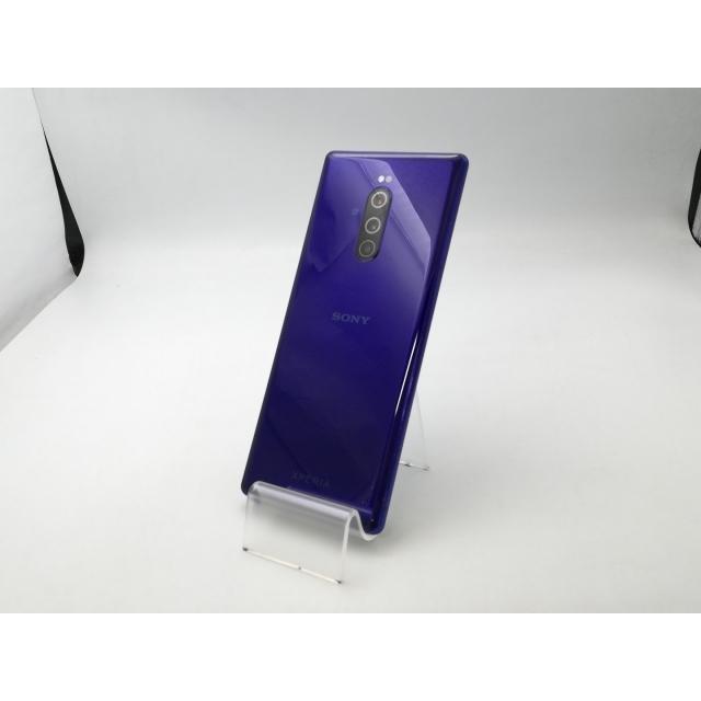 中古】SONY SoftBank 【SIMロック解除済み】 Xperia 1 802SO パープル 