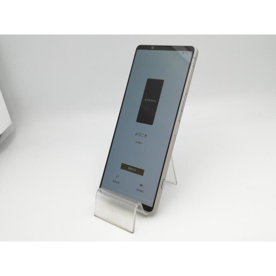 中古】SONY docomo 【SIMフリー】 Xperia 1 V プラチナシルバー 12GB