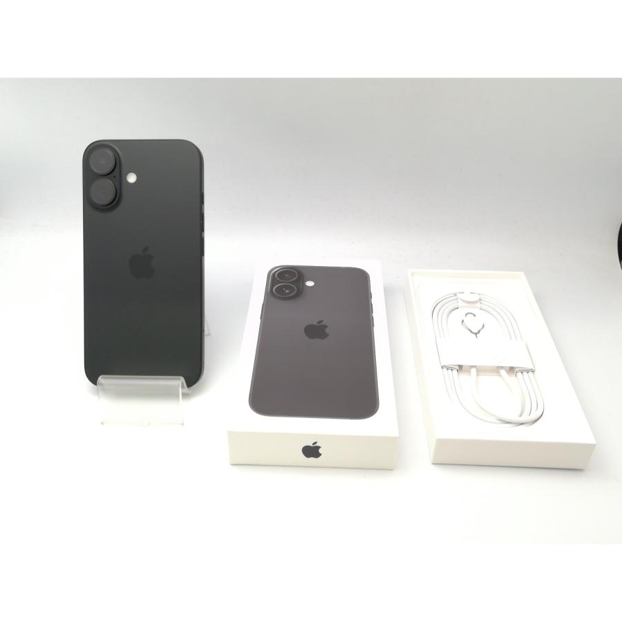 【中古】Apple 国内版 【SIMフリー】 iPhone 16 128GB ブラック MYDQ3J/A【新橋】保証期間１ヶ月【ランクB】の画像
