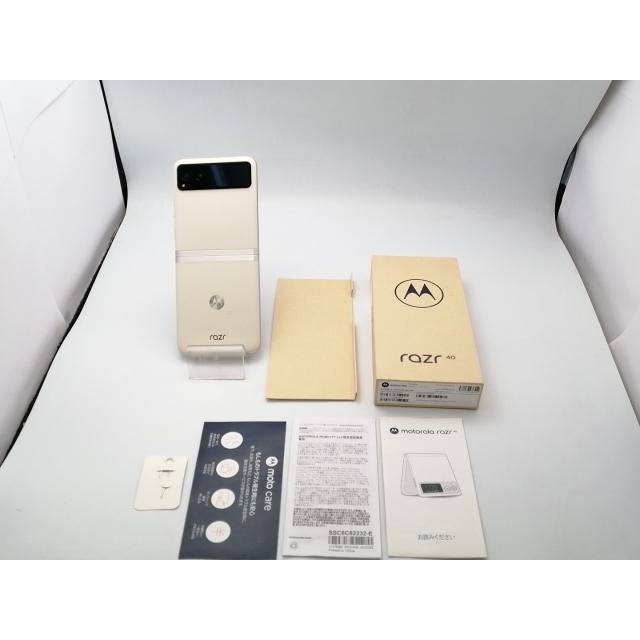 中古】MOTOROLA 国内版 【SIMフリー】 motorola razr 40 バニラ