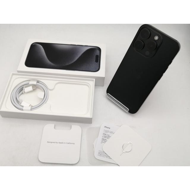 【中古】Apple docomo 【SIMフリー】 iPhone 15 Pro 512GB ブラックチタニウム MTUH3J/A【三宮センター】保証期間１週間【ランクC】の画像