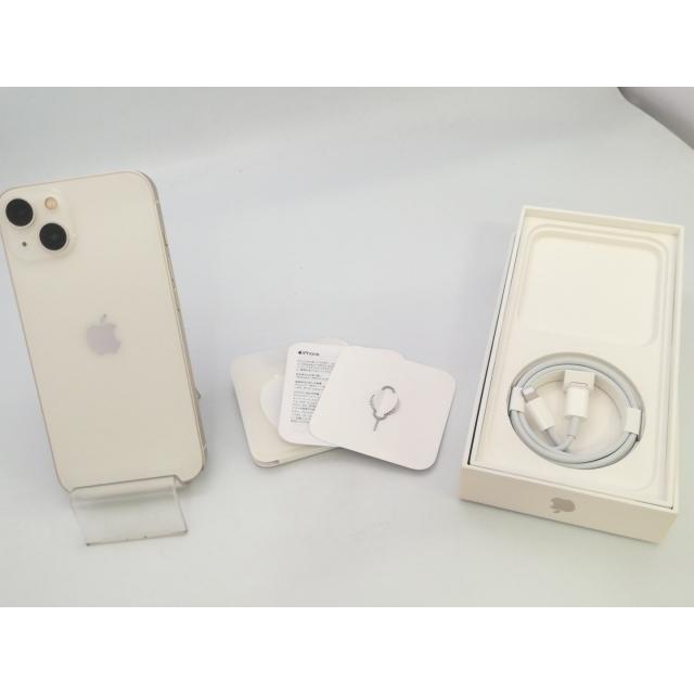 【中古】Apple au 【SIMフリー】 iPhone 13 128GB スターライト MLND3J/A【大阪堂島】保証期間１ヶ月【ランクC】の画像