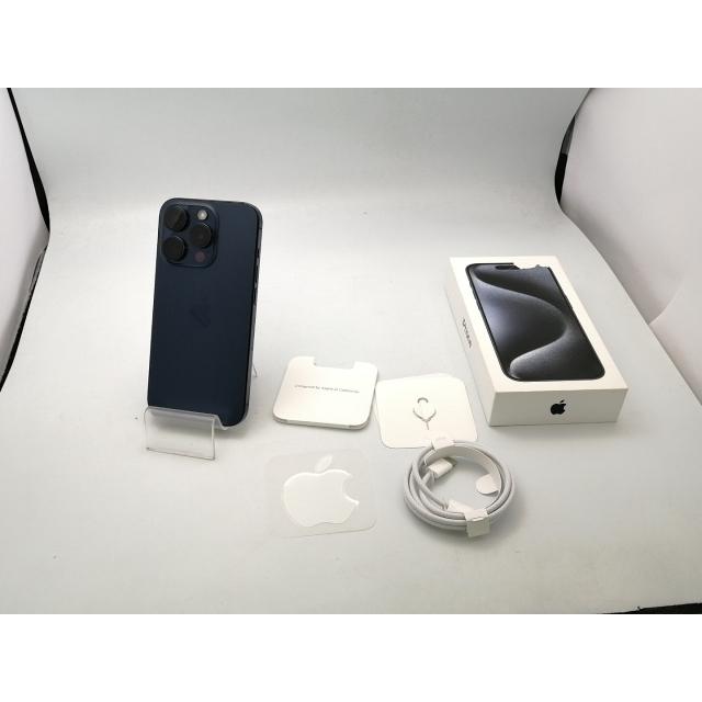 【中古】Apple docomo 【SIMフリー】 iPhone 15 Pro 256GB ブルーチタニウム MTUG3J/A【大阪堂島】保証期間１ヶ月【ランクC】の画像