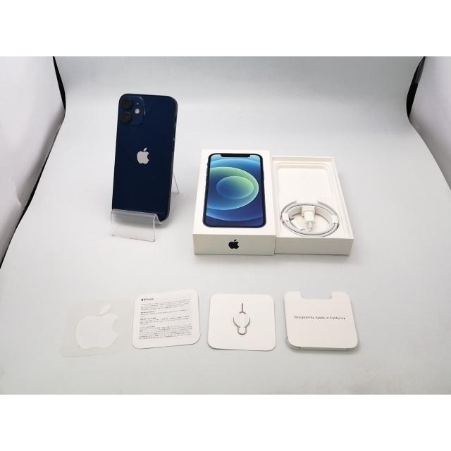【中古】Apple au 【SIMロック解除済み】 iPhone 12 mini 128GB ブルー MGDP3J/A【大阪堂島】保証期間１ヶ月【ランクA】の画像