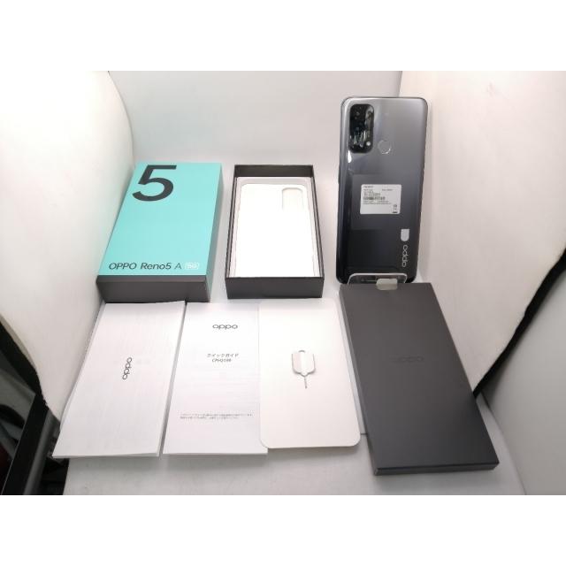 中古】Oppo 国内版 【SIMフリー】 OPPO Reno5 A シルバーブラック 6GB
