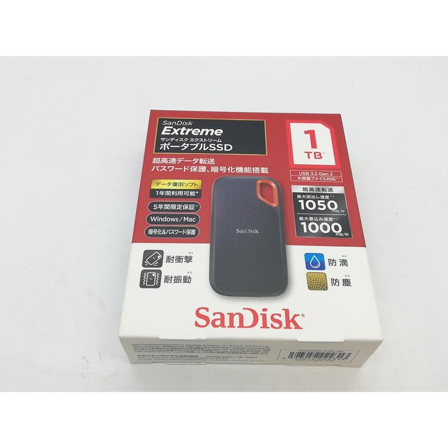 未使用】SanDisk 【ポータブルSSD】エクストリーム SDSSDE61-1T00-J25 
