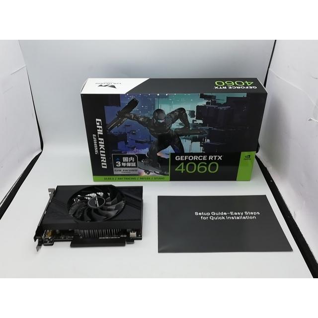 中古】玄人志向 GALAKURO GAMING GG-RTX4060-E8GB/SF RTX4060/8GB